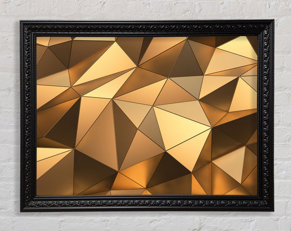 Gold Geometric Triangles shining