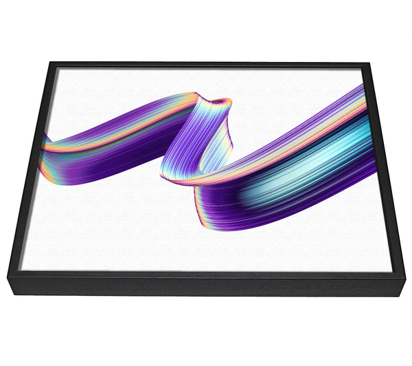 A picture of a Ribbon of purple neon light framed canvas print sold by Wallart-Direct.co.uk