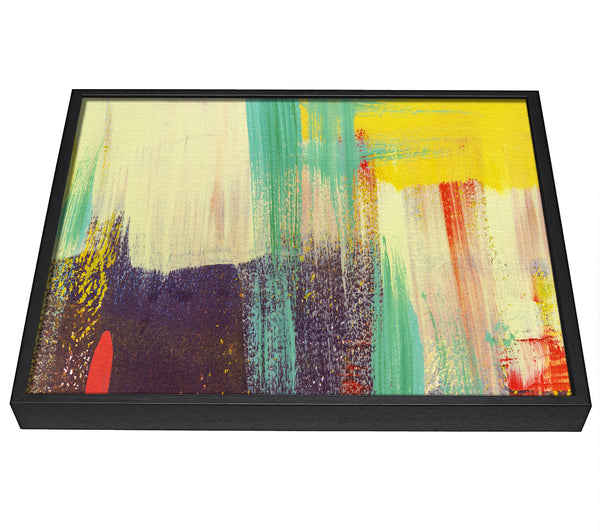 A picture of a Thick coloured brush strokes framed canvas print sold by Wallart-Direct.co.uk