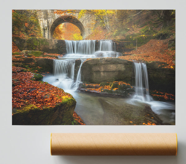 Waterfall Under The Bridge