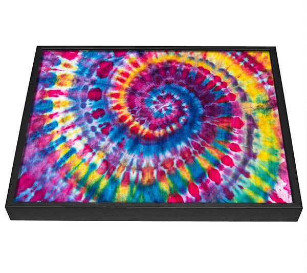 A picture of a Spiral tie dye framed canvas print sold by Wallart-Direct.co.uk