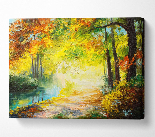 Hand painted woodland scene