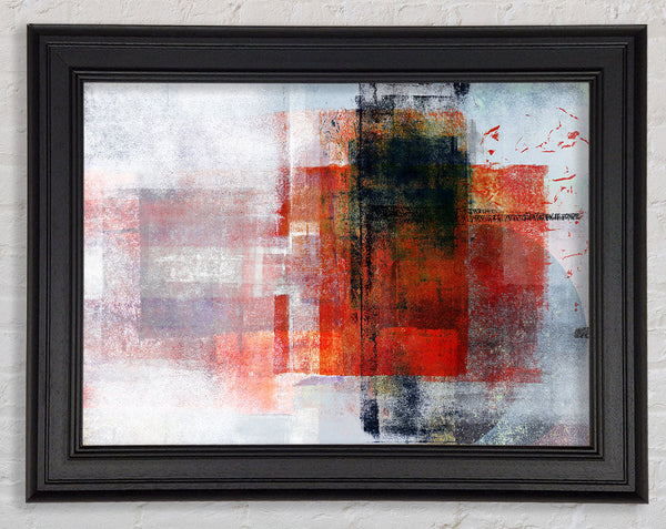 Abstract red square paint roller