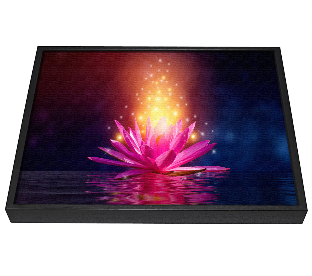 A picture of a Magical Lillie emitting spores framed canvas print sold by Wallart-Direct.co.uk