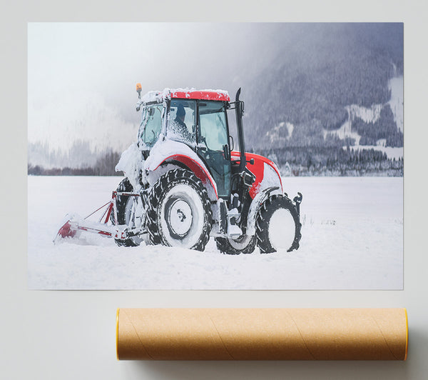 Tractor In The Snow