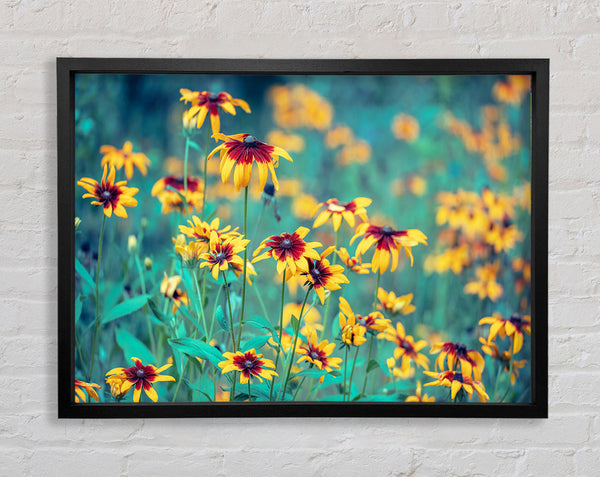 Yellow flowers in the greenery