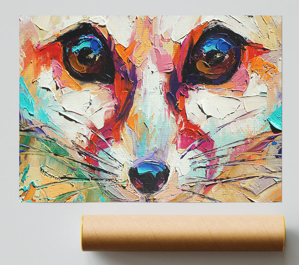 Close Up Fox Painting