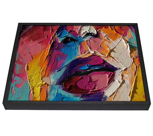 A picture of a Textures of paint and colour framed canvas print sold by Wallart-Direct.co.uk