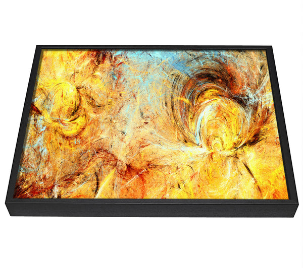 A picture of a Firey swirls and ice framed canvas print sold by Wallart-Direct.co.uk