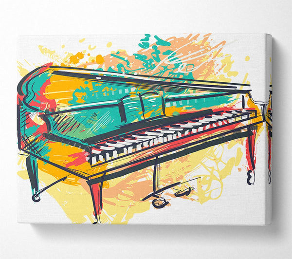 Grand piano in colour