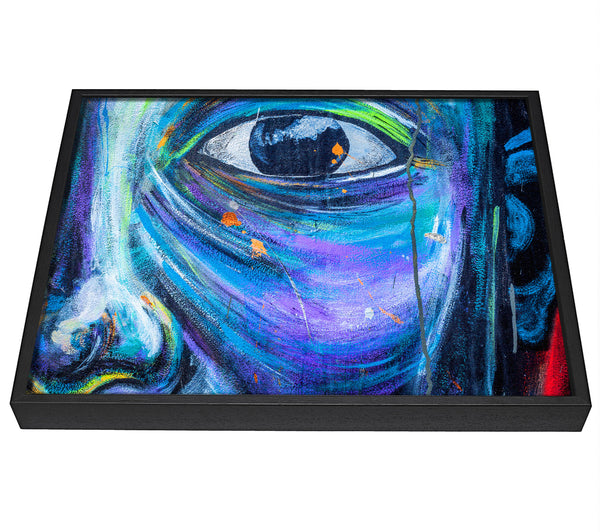 A picture of a Eye And Face framed canvas print sold by Wallart-Direct.co.uk