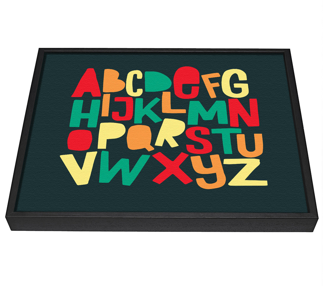 A picture of a The Alphabet Modern framed canvas print sold by Wallart-Direct.co.uk