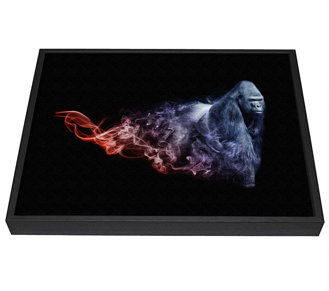 A picture of a Smokey Gorilla framed canvas print sold by Wallart-Direct.co.uk