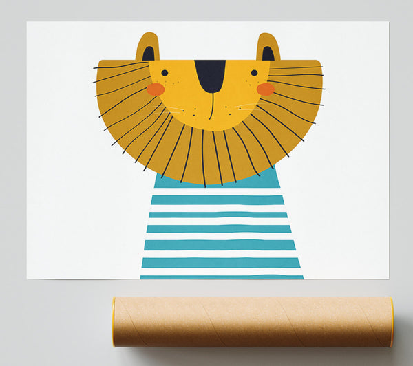 Lion In Striped Clothes