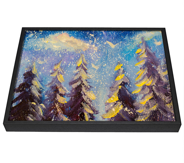 A picture of a Christmas Trees framed canvas print sold by Wallart-Direct.co.uk