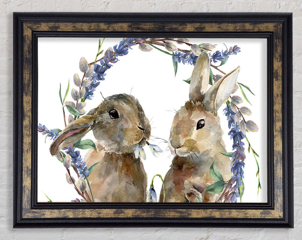 Two Watercolour Rabbits