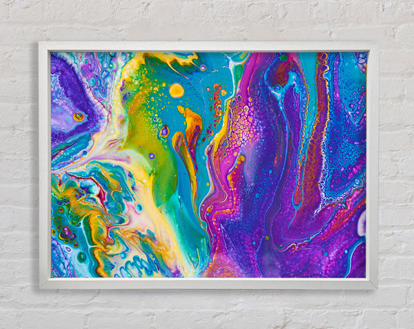 Multicoloured Swirls Of Oil Paint