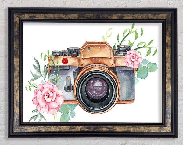 Vintage Camera Floral