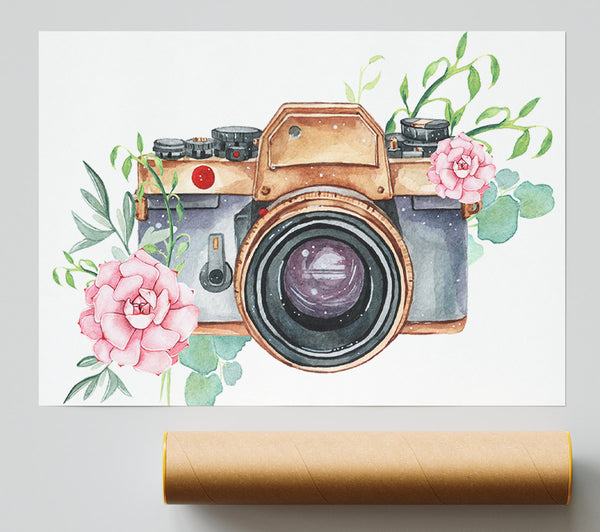 Vintage Camera Floral