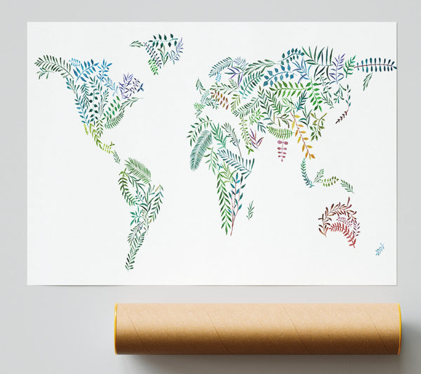 Leafy World Map