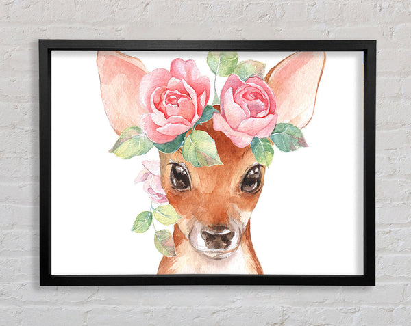 Water Colour Floral Deer