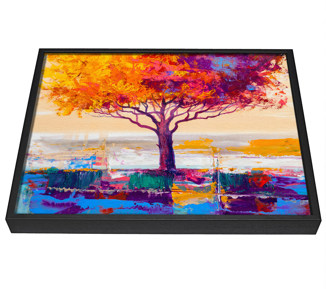 A picture of a Close Up Tree Autumnal framed canvas print sold by Wallart-Direct.co.uk