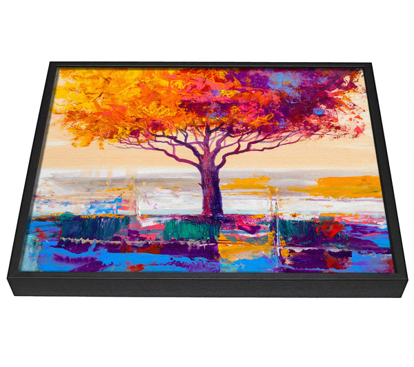 A picture of a Close Up Tree Autumnal framed canvas print sold by Wallart-Direct.co.uk