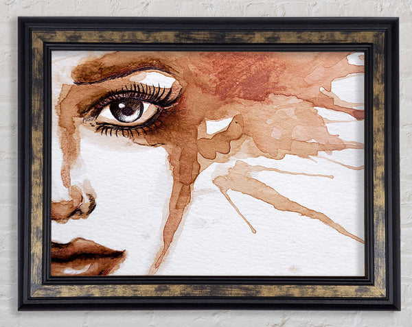 Watercolour Sepia Face