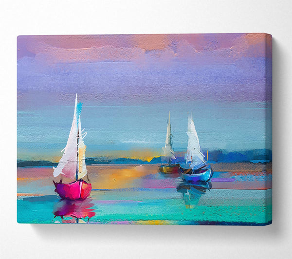 Turquoise Watercolour Boats