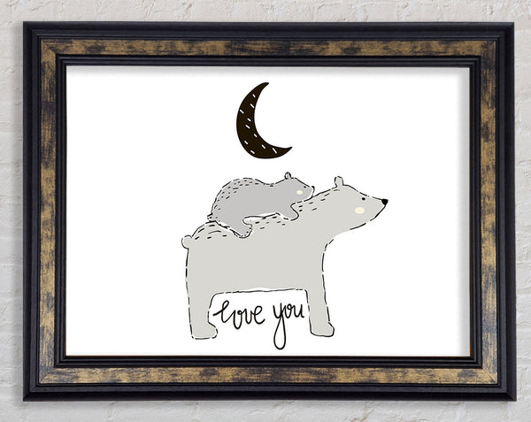 Bear Family Moon