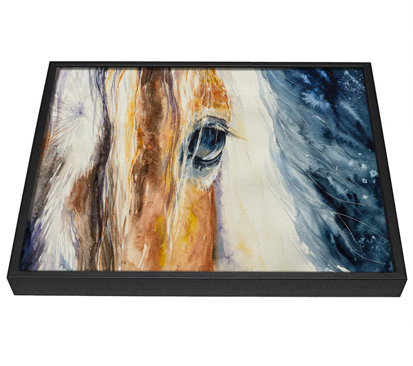 A picture of a Deep Into Horses Eye framed canvas print sold by Wallart-Direct.co.uk