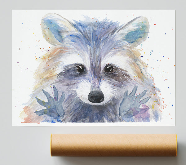 Watercolour Raccoon