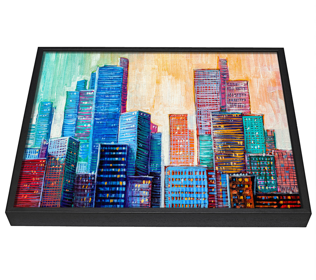 A picture of a The Blues City framed canvas print sold by Wallart-Direct.co.uk