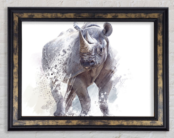 Watercolour Rhino