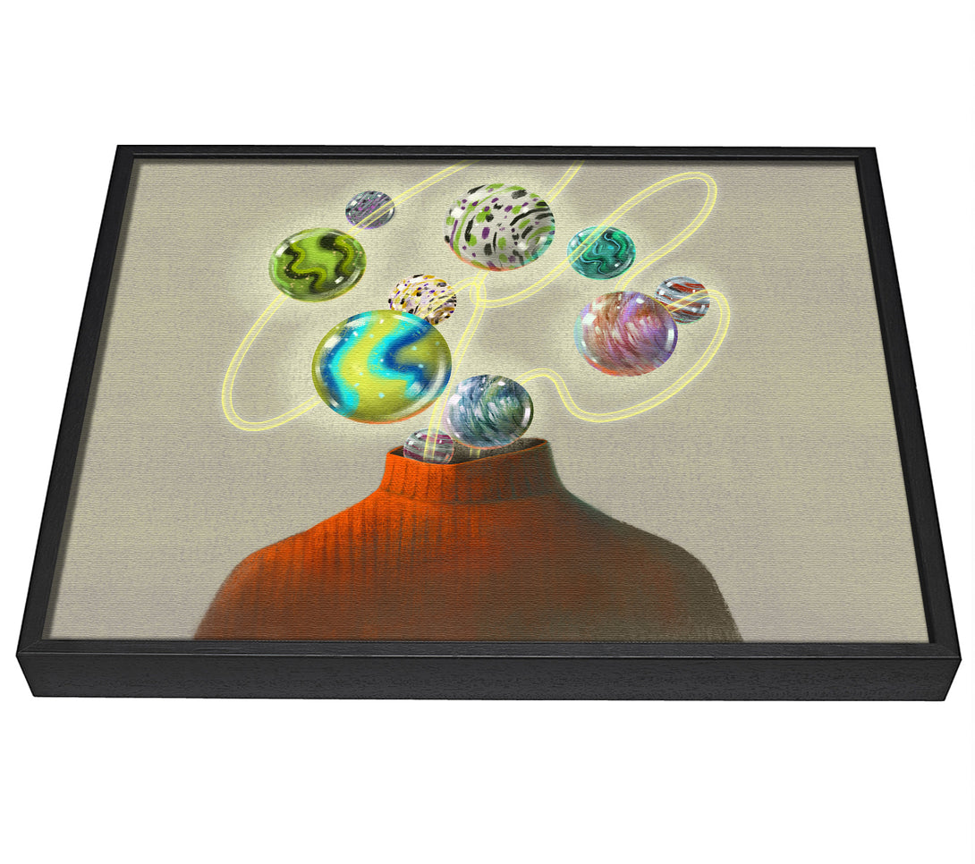 A picture of a Head Of The Universe framed canvas print sold by Wallart-Direct.co.uk