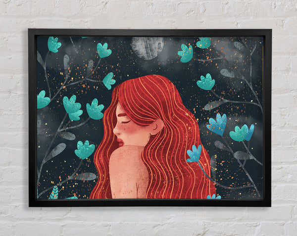 Red Haired Girl Flowers