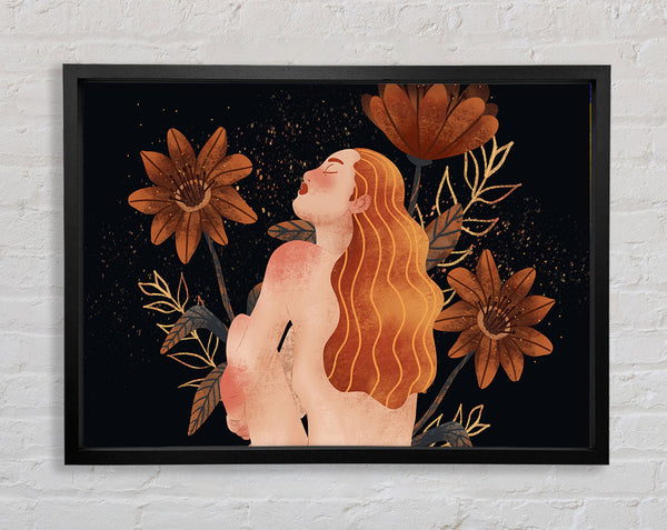 Red Haired Girl Floral