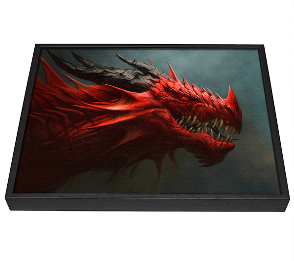 A picture of a Red Nasty Dragon framed canvas print sold by Wallart-Direct.co.uk