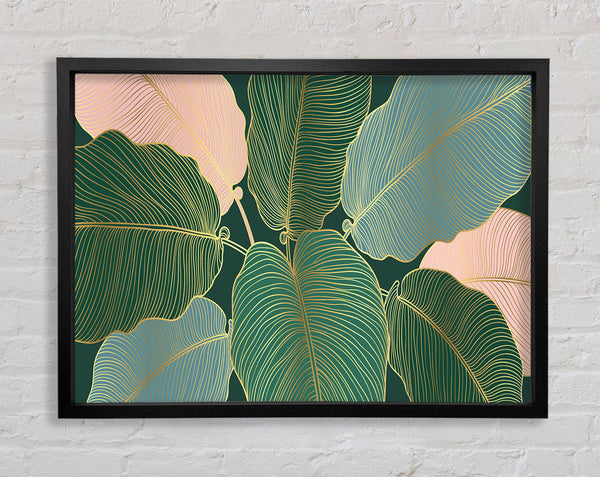 Palm Leaf Gold Lines