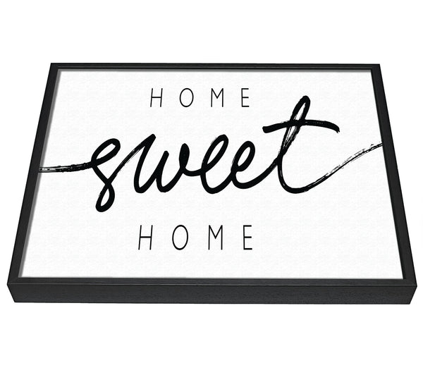 A picture of a Home Sweet Home Quirky framed canvas print sold by Wallart-Direct.co.uk