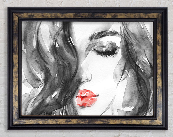 Watercolour Red Lips