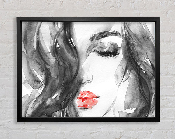 Watercolour Red Lips