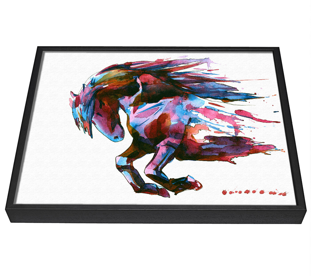 A picture of a The Raging Horse framed canvas print sold by Wallart-Direct.co.uk