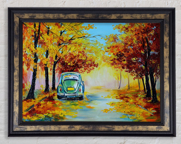 Vw Beatle In Autumn