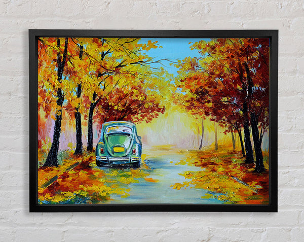 Vw Beatle In Autumn