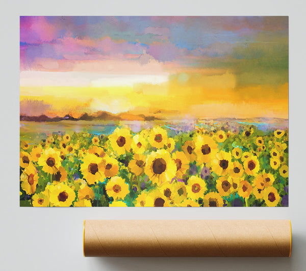 Pastel Sunflower Sunset