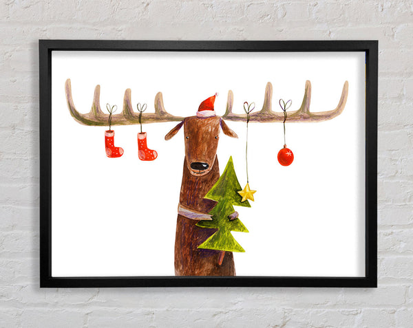 Reindeer At Christmas Antlers