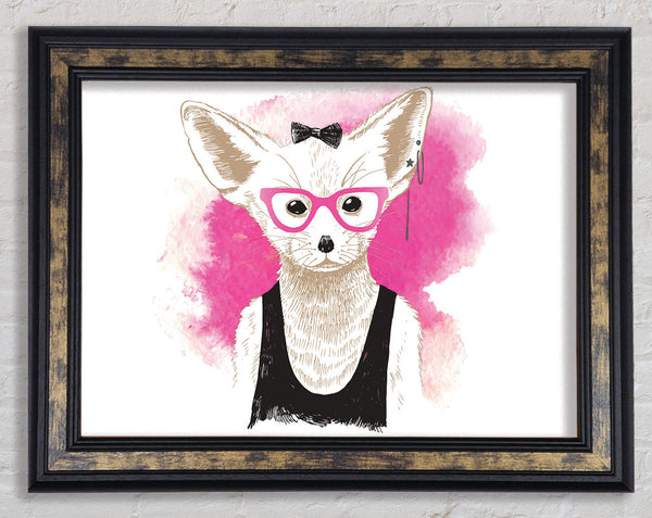 Arctic Fox Bow Pink Glasses