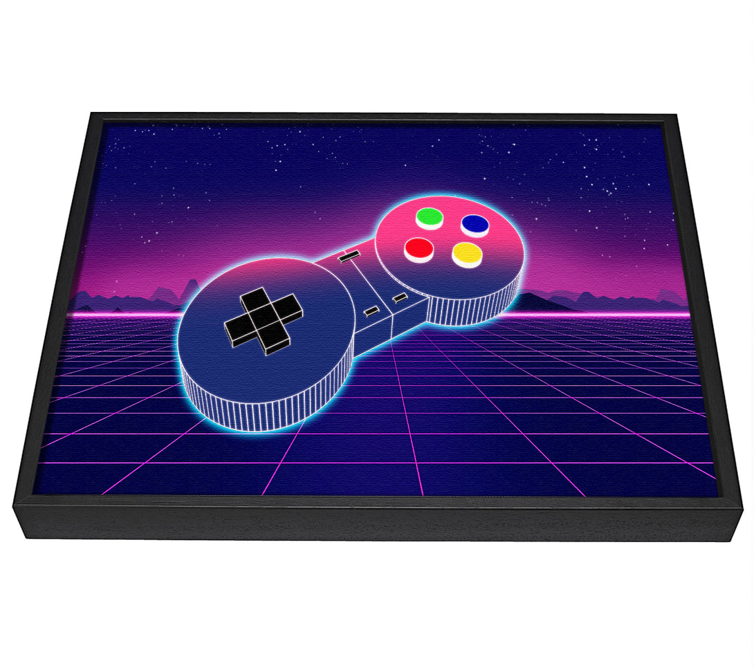 A picture of a Retro Game Controller framed canvas print sold by Wallart-Direct.co.uk