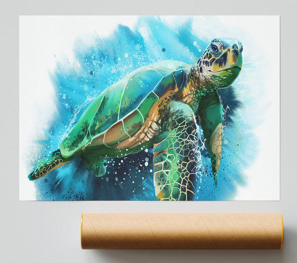 The Sea Turtle Watercolour